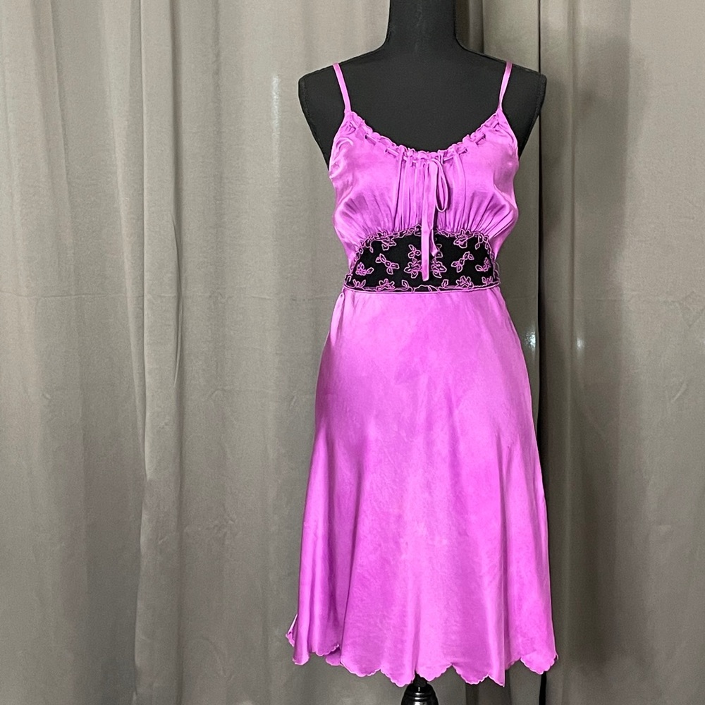 Betsey Johnson silk mini slip dress
